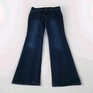 NYDJ  Womens 12 Short Blue Barbara Bootcut Stretch Dark Wash Denim LiftxTuck